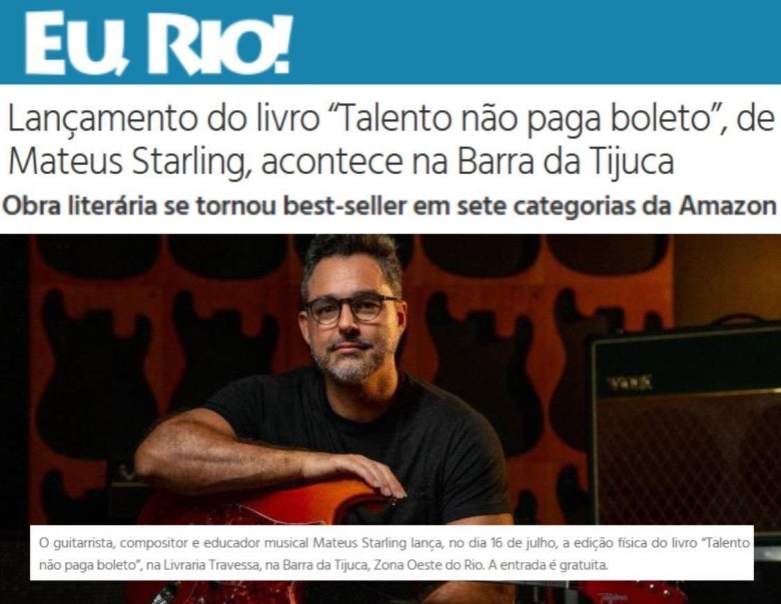 Matéria Eu Rio sobre lançamento do livro